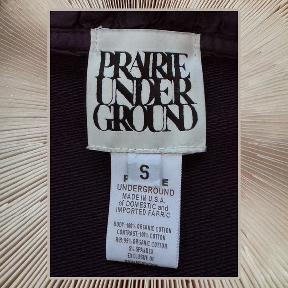 Prairie Underground Eggplant Plum Long Cloak Hoodie Zip Up Sweatshirt Size S - Picture 8 of 9